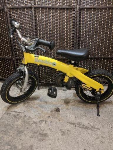 【売約済み】　オプション多数!!　お買い得!!　へんしんバイク　イエロー　Henshin Bike バランスバイク　ブレーキ付　ペダルシステム　スタンド付　検　ストライダー　キックバイク　自転車　子供　子ども　キッズ　　3-6歳　4-7歳　14インチ　16インチ　  X14 X16