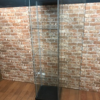 IKEA イケア DETOLF デトルフ ガラスショーケース ガラス扉キャビネット 展示 ガラスケース 展示ケース　②
