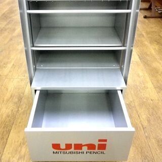 店舗用什器 uni 三菱ペンシル 幅45×奥45.5×高160cm シルバー ボールペン