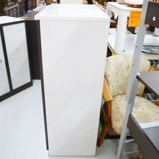 レンジボード ニトリ コンセント付き 幅80×奥41×高115cm 茶×白 ミドル 