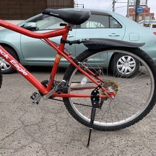 丸石 自転車 26インチ マウンテンバイク BLACK EAGLE 3×7速 レッド系