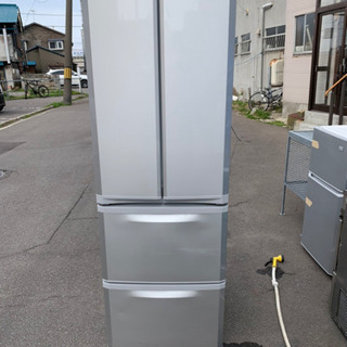 三菱 400L冷蔵庫 MR-F40R 観音開き 自動製氷付き コンパクトタイプ