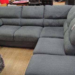 今だけチャンス！「ジモティー」見たよ！で通常特価44,999円より10,000円引きの34,999円!　布張りカウチソファ　スツール付き　コーナーソファ　L字ソファ　