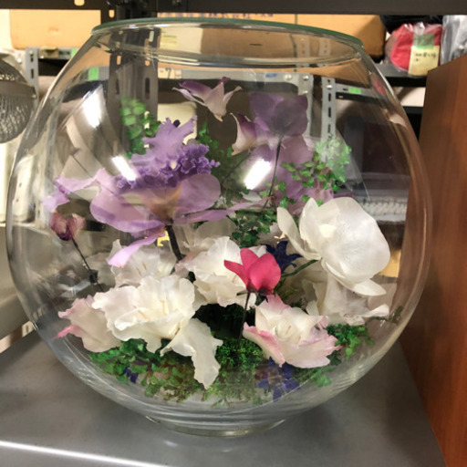 レンデフロール ドライフラワー ガラスドーム インテリア 置物 花 飾り ブリザーブドフラワー