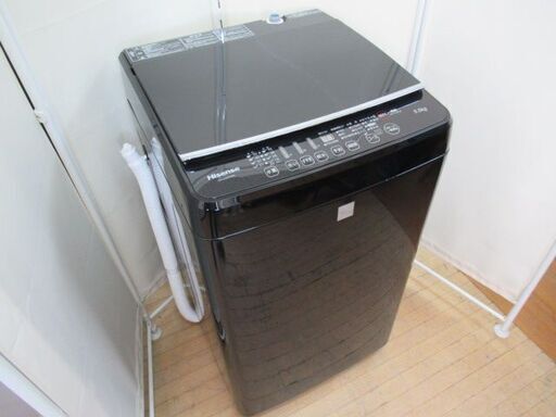 JAKN2252/洗濯機/5.5キロ/ステンレス槽/ブラック/黒/ハイセンス/Hisense/HW-G55E4/中古品/