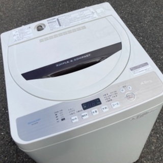 RKGSE-526】特価！シャープ/SHARP/4.5kg/全自動洗濯機/ES-GE4B-C/中古