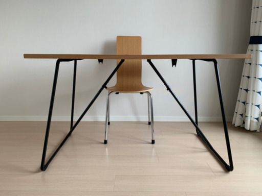 無印良品　折りたたみテーブル　机　つくえ　イス　椅子セット