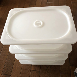 【ネット決済】収納ボックス　ホワイト4個 IKEAトロファスト　...