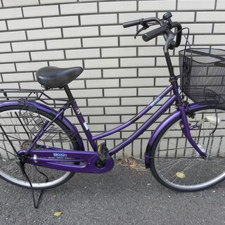 【シティサイクル】BROAD ママチャリ　26インチ　紫