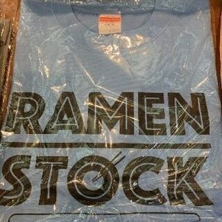 【ネット決済】キッズ用　RAMEN STOCK Tシャツ　ブルー...