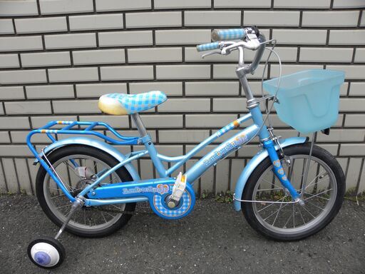 【子供用 16インチ】Amberly Jr  青 ブルー 補助輪付き