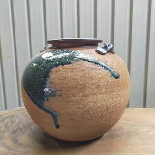 茶色　焼き壺