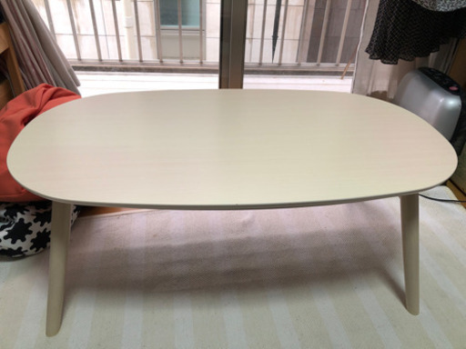 カフェテーブル　ナチュラル可愛いコタツ　足折れテーブル
