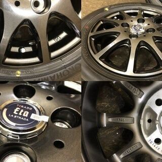 新品【YOKOHAMA ECOS ES31 155/65R13】夏タイヤ【La Strada TIRADO Eta 社外 13インチ 4J4HPCD100+42】バランス調整済　(VVT173) クレジットカード QR決済可能