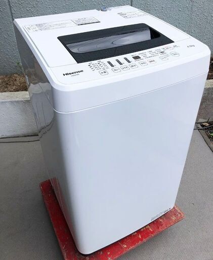 お買い得！ハイセンス Hisense 全自動洗濯機 ホワイト HW-E4502 2017年製 4.5㎏