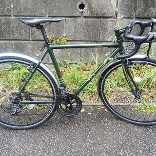 カリフォルニアスカイR 緑色 アルミニウムフレーム ロードバイク miyata カリフォルニアスカイR 2015モデル 使用頻度は少なく
