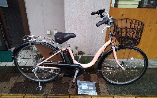 BRIDGESTONE Assista 26吋電動アシスト自転車 8.7Ahバッテリー+充電器/シーシェルピンク