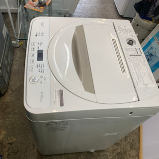 極美品 2020年式 SHARP 全自動洗濯機 ES-GE4D 4,5kg 時短コース 縦型