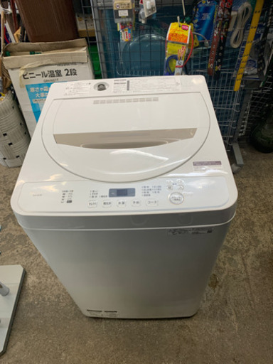 )極美品　2020年式　SHARP 全自動洗濯機 ES-GE4D 4,5kg 時短コース 縦型洗濯機 シャープ