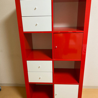 IKEAの赤ラック(引き出しあり)