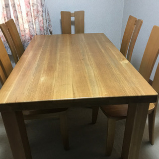 【ネット決済】テーブル　椅子5脚付き　