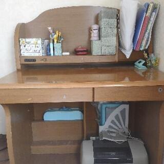【ネット決済】学習机   (本体、棚、椅子)