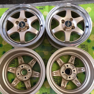 中古美品 Racing SPARCO 深リム 14インチ 14×6.0J +40 PCD100 ハブ径65
