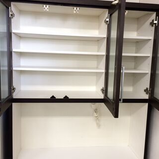 J516 ニトリ 食器棚 キッチンボード ベリーズ BELIZE-100KB DBR ダーク