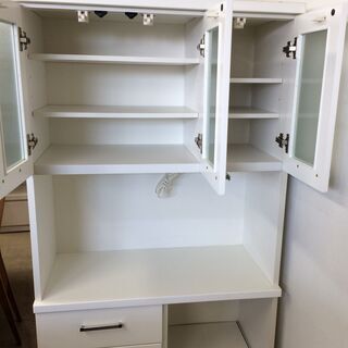 食器棚　キッチンボード　ホワイト　ニトリ J517 ニトリ 食器棚 キッチンボード Nバンダ BANDA 90KB-WH ホワイト
