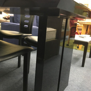 dc1390 大塚家具　4人掛けダイニングテーブルセット　(ブラック) dc1390 大塚家具 4人掛けダイニングテーブルセット (ブラック) 【公式