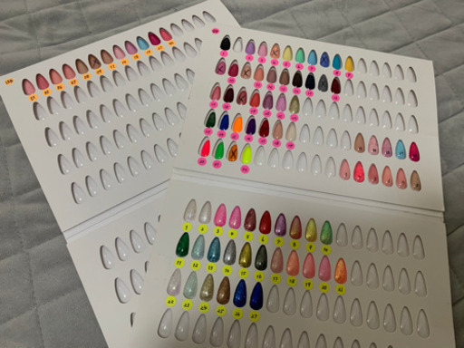 セット内容 カラージェル ラメ カラーチャート