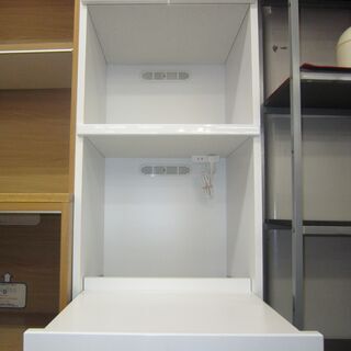 R086 国産 白スリムキッチン台、スリムレンジボード 幅50cm 美品