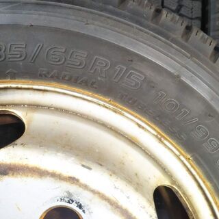 トラック 冬用 15インチ【TOPY ホイール付き】中古 4本 富山 185/65R15 101/99L LT 日本製 トーヨー TOYO デルベックス DELVEX M934 スタッドレス トラック 冬用 15インチ【TOPY ホイール付き】中古 4本 富山 185/65R15