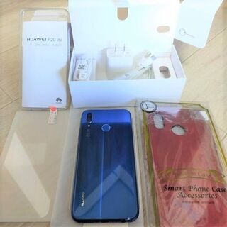 美品　ymobile　huawei p20 lite ブルー　s...