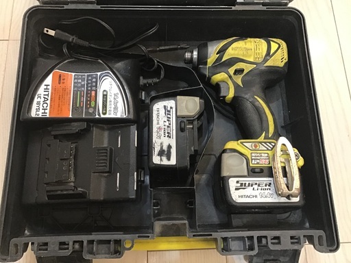 電動工具★ドリル★日立工機★14.4V★インパクトドライバー★WH14DBAL2★バッテリー２個ケース付