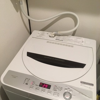 シャープ　ES-GE5C-W　全自動洗濯機　(洗濯5.5kg