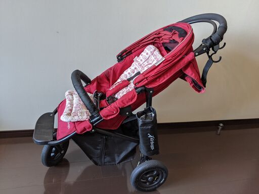 AirBuggy COCO ブレーキモデル(エアバギー) レッド ストローラーマット付き
