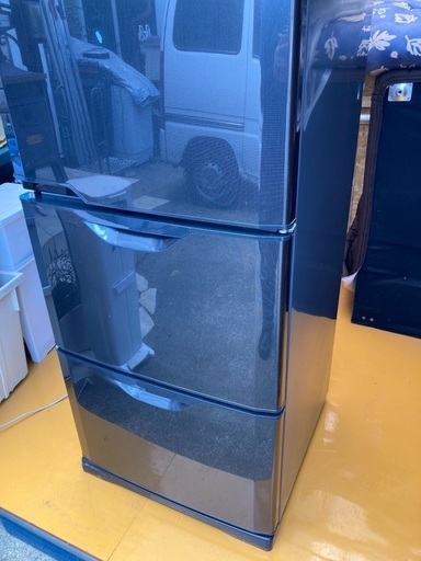 中古品 3ドア冷蔵庫 MITSUBISHI MR-CU37N-B