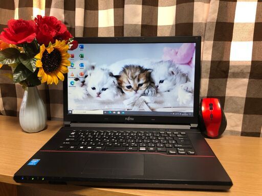 ☆彡値下げ。ＷｅｂカメラUSB接続付・富士通リノベーションパソコン高速ｉ５第四世代/爆速新品ＳＳＤ２４０ＧＢ/人気のブラック☆美品/Ｗｉｎ１０/Office2019付/15.6ｲﾝﾁ/メモリ4GB/無線ＬＡＮ/ＤＶＤ・ＣＤ再生ソフト付　No.2104001