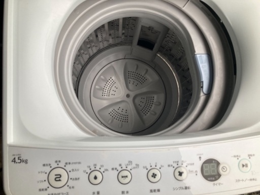 洗濯機　4.5K 2017年製