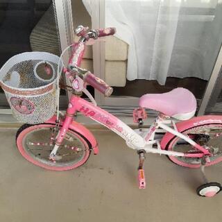 自転車補助輪付き　ジャンク品