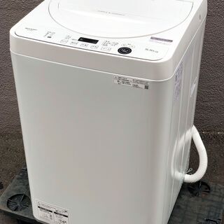 ⑮【6ヶ月保証付・税込み】美品 シャープ 5.5kg 全自動洗濯機 ES-GE5E