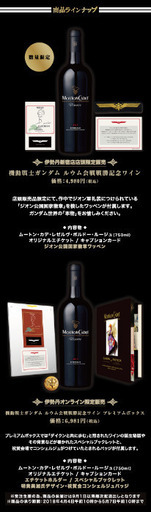 機動戦士ガンダム ルウム会戦戦勝記念ワイン プレミアムボックス(未開封) ワインは飲めません！