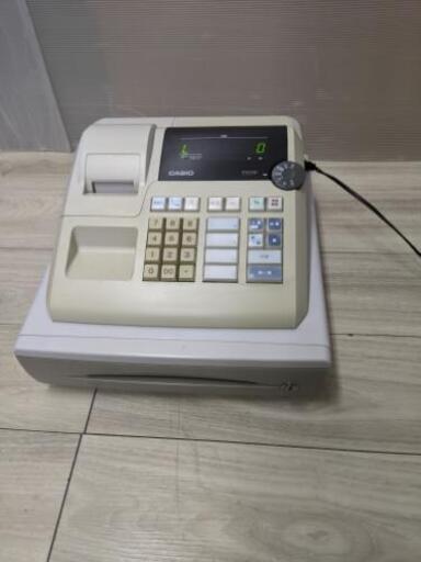 CASIO/カシオ 電子レジスター モデル100ER ドロアー一体型 店舗用品 事務用品 清算 計算機　鍵1個付き　動作品