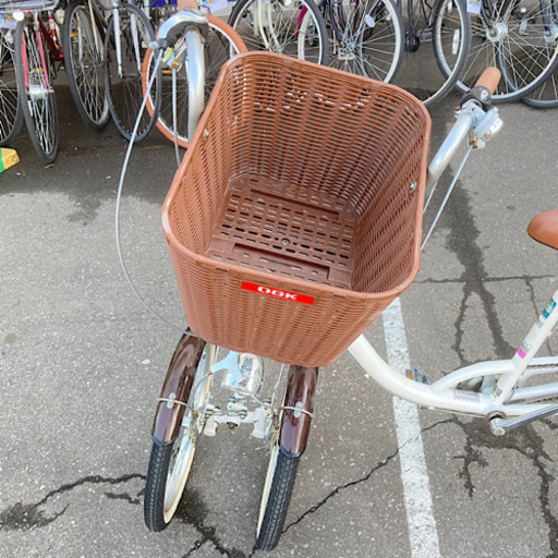 □365/ミムゴ□バンビーナ 2人乗り三輪車 OGKカゴ/リアシート 前輪20 