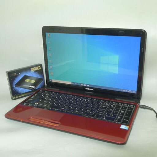 送料無料 新品SSD256GB 1台限定 ノートパソコン 中古動作良品 15.6型 Toshiba EX/56MRDKS Core i5 4GB DVDRW 無線 Win10 Office レッド