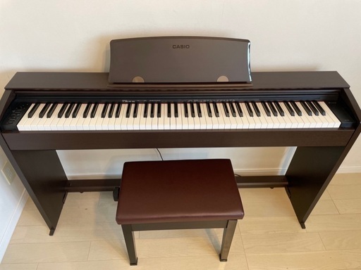 ほぼ新品‼️電子ピアノ CASIO PX-770BN 88鍵盤 同色高低自在イス PRM