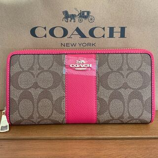 【ネット決済・配送可】COACH 新品 正規品  長財布　ピンク