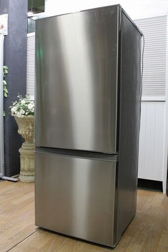 hアクア クールステンレスシリーズ2ドア冷凍冷蔵庫 184L AQR-U18F-S