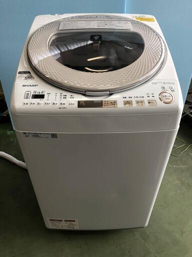 SHARP シャープ 全自動洗濯乾燥機 9.0kg ES-TX9A-N 2019年製 乾燥4.5kg